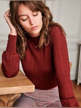 Sezane Ornella Sweater Terracotta in XS
